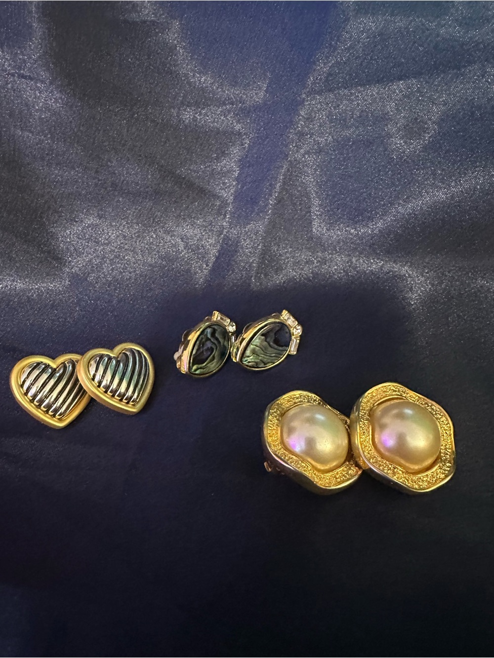 Gold-Tone Pearl Clip-On and post Earrings- Women Jewelry